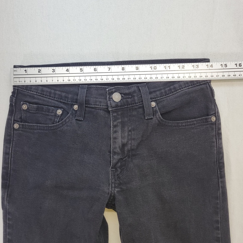 Levi's 511 Slim Straight Jeans Mens 29x32 Black Mid Rise Stretch‎ Denim - Picture 9 of 12